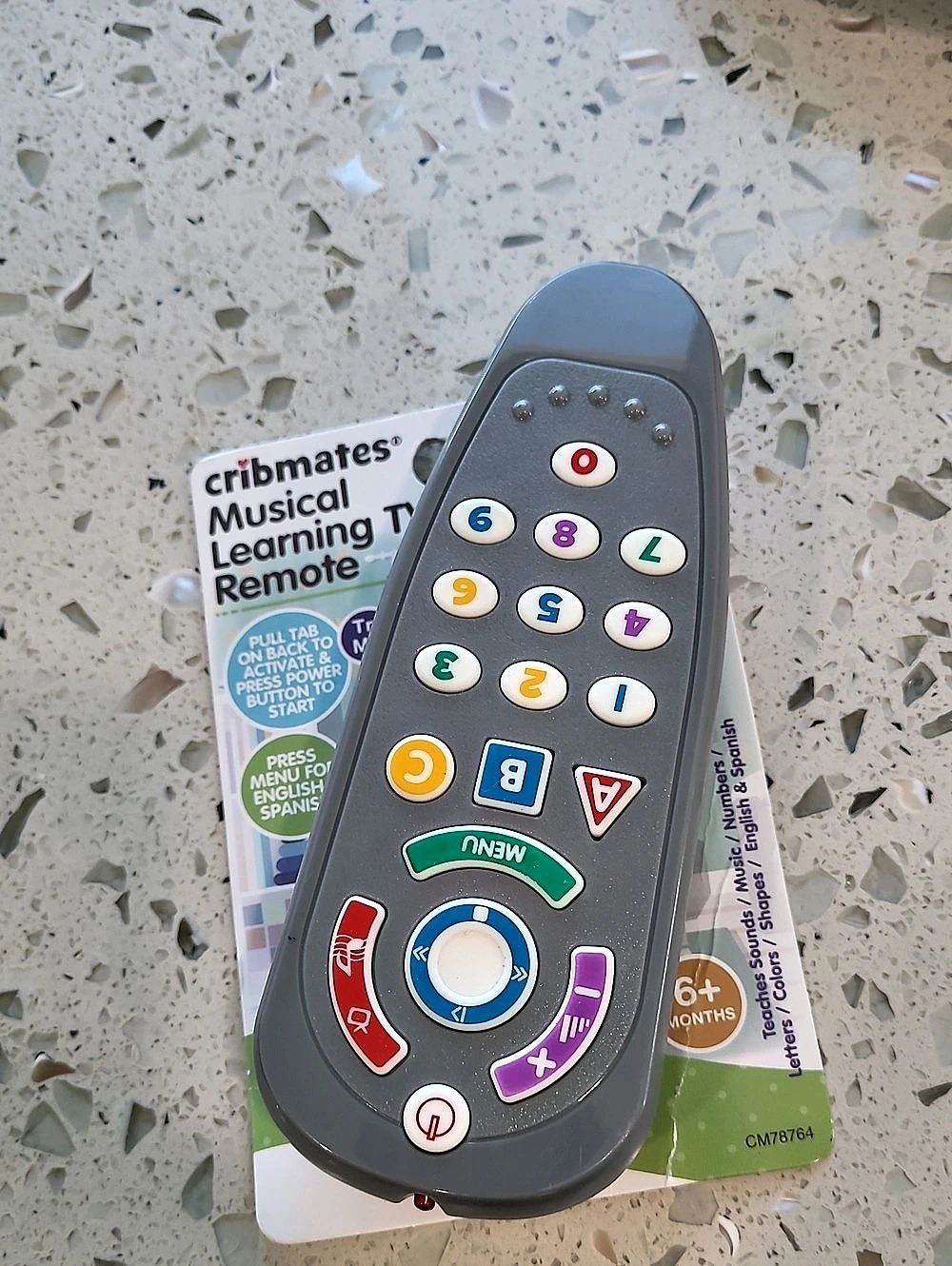 Cribmates Musical Learning TV Remote Educational TV Remote NWT